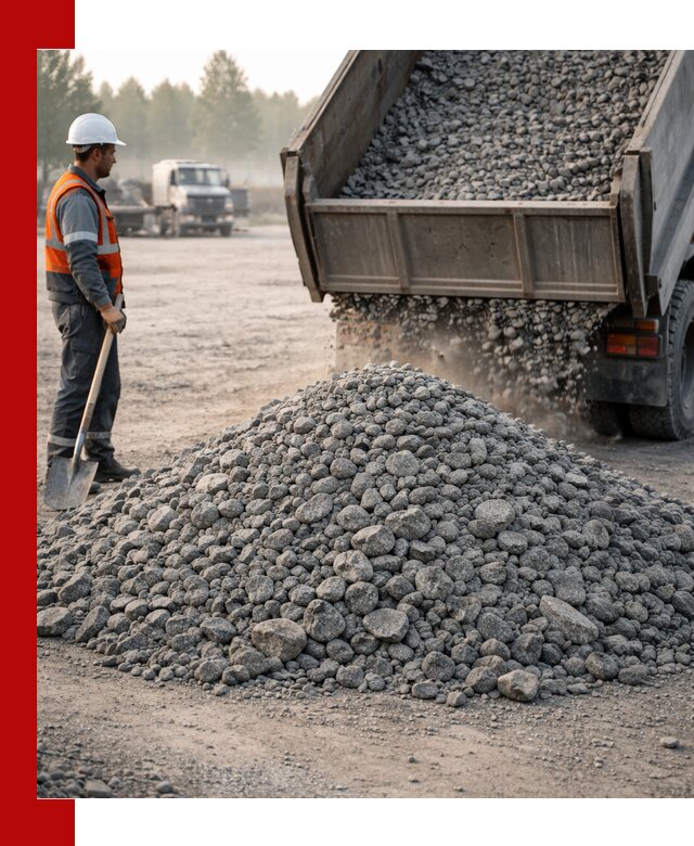 Гранитный щебень фракции 100–201 для строительства в Валуйках