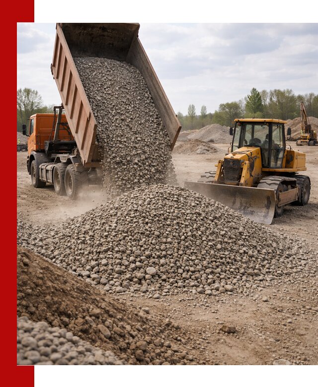 Доставка гравийного щебня фракции 40-70 в Валуйках