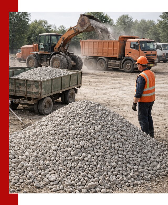 Доставка известнякового щебня фракция 20–40 в Валуйках