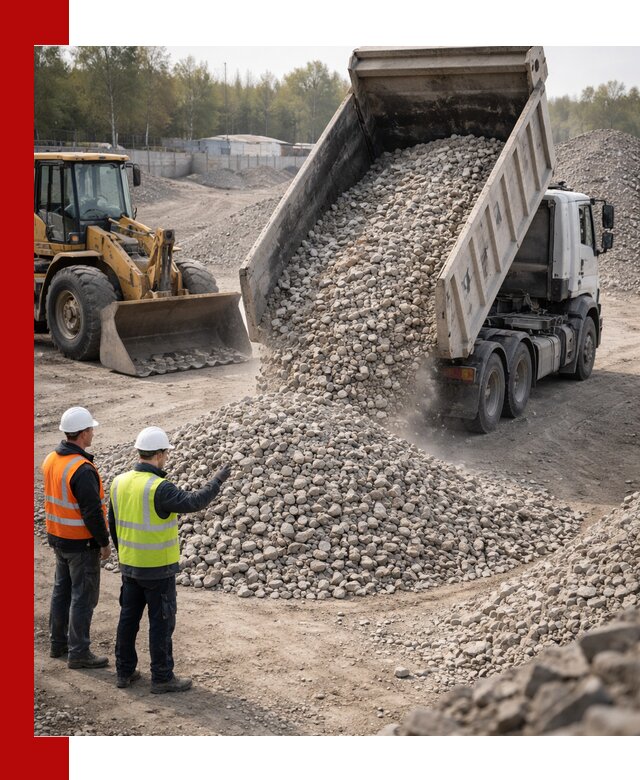 Вторичный щебень фракция 40–70 доставка в Валуйках