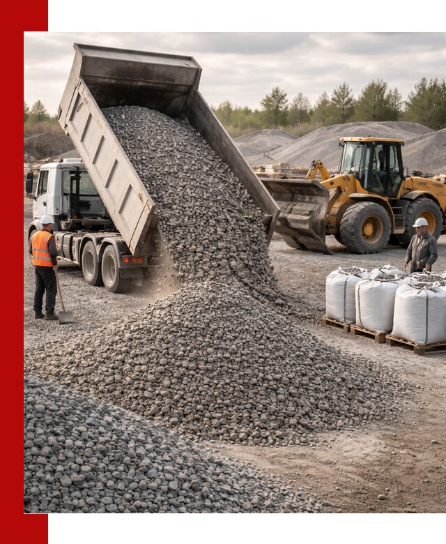 Бетонный щебень фракция 5–20 с доставкой в Валуйках