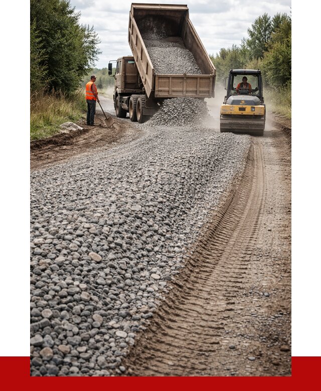 Щебень для отсыпки дороги в Валуйках от 2874 р. ПРОНЕРУДВли