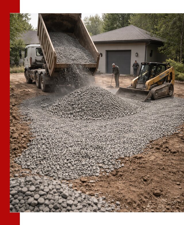 Щебень для парковки в Валуйках: доставка и укладка качественного материала