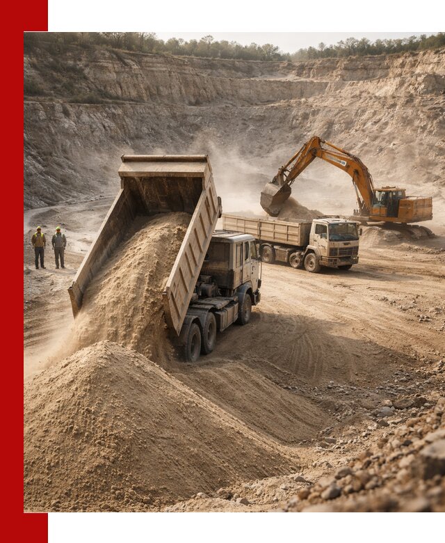 Карьерный песок навалом с доставкой в Валуйках