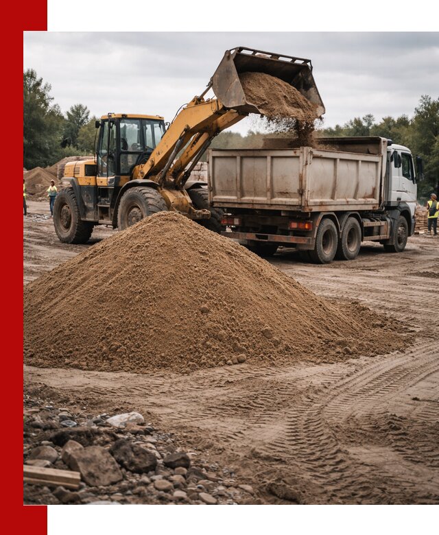 Доставка речного песка навалом в Валуйках быстро и выгодно