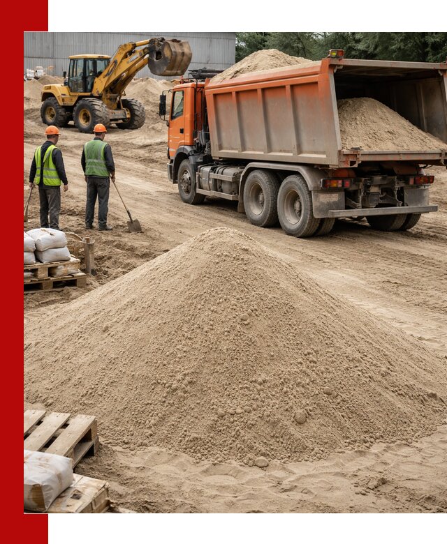 Доставка и продажа мытого речного песка в Валуйках