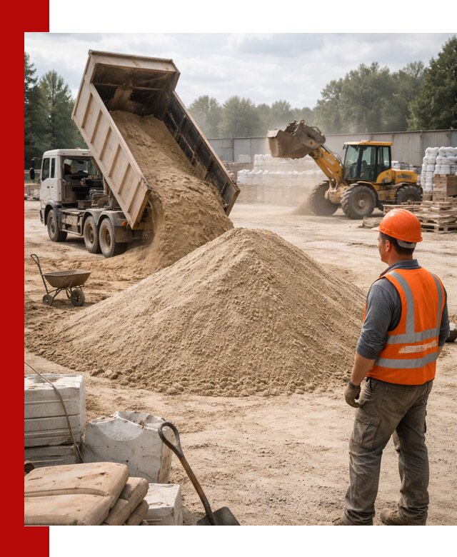 Доставка строительного песка с самосвалом в Валуйках