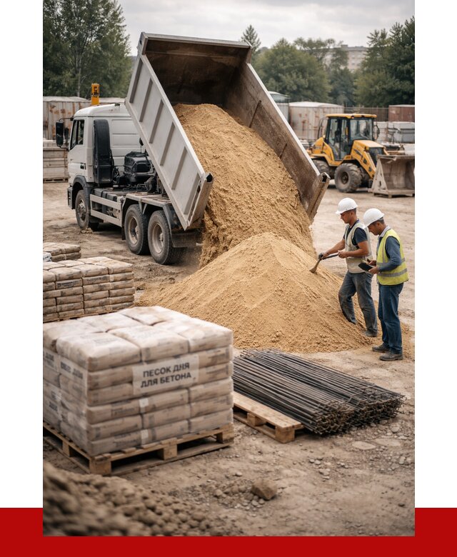 Песок для бетона в Валуйках от 2661 р. с доставкой, ПРОНЕРУДВли
