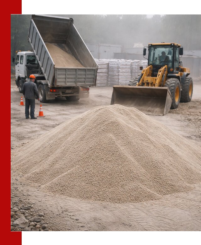 Кварцевый песок фракция 0–8 для стройработ в Валуйках