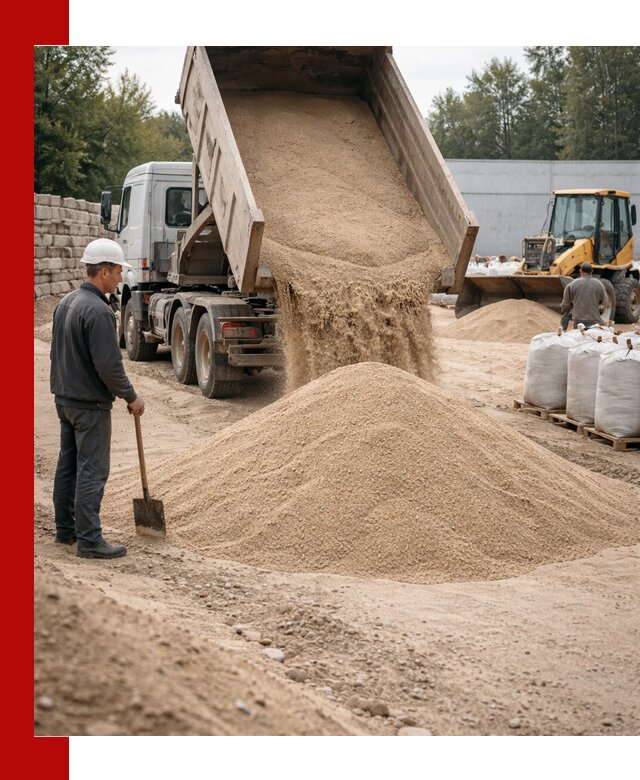 Кварцевый песок фракция 0–3 мм с доставкой в Валуйках