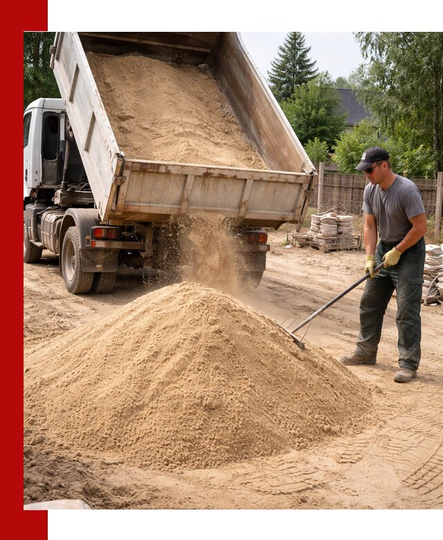 Доставка сухого песка самосвалами в Валуйках