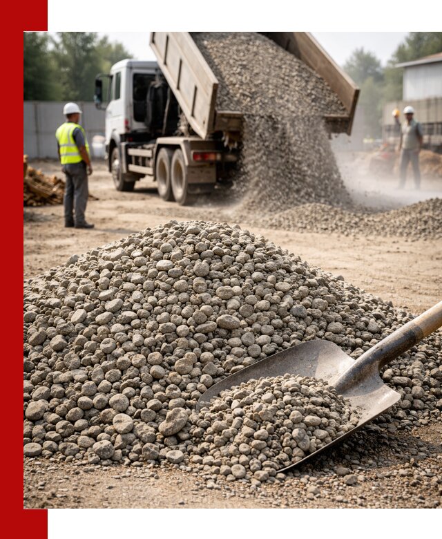 Доставка гравия фракции 20-40 в Валуйках с самосвалами