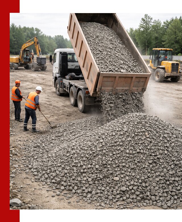 Доставка гравия фракции 40-70 в Валуйках оптом и в розницу