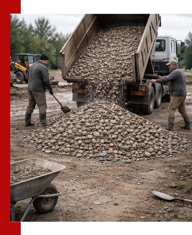 Доставка гальки речной оптом и в розницу в Валуйках