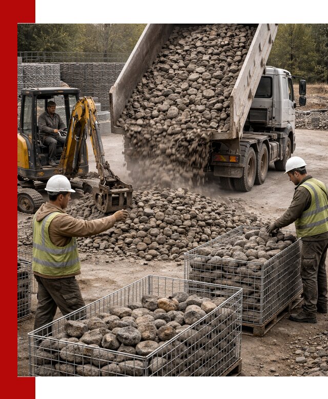 Камень для габионов фракция 100–201 в Валуйках