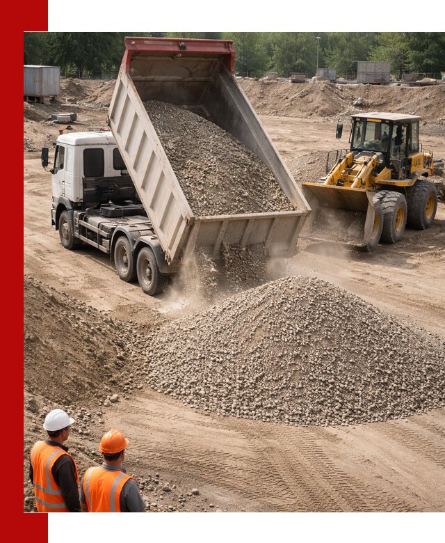 Щебень с песком (ЩГПС С2) с доставкой в Валуйках