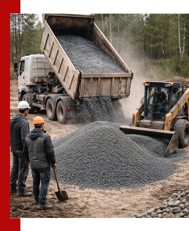 Гранитный отсев 0-5 с доставкой и разгрузкой в Валуйках