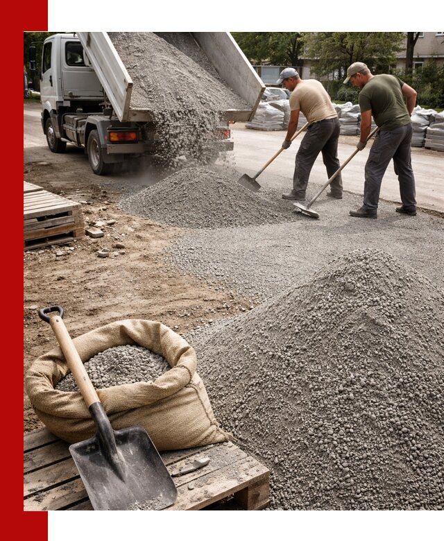 Отсев для тротуарной плитки в Валуйках — доставка и укладка