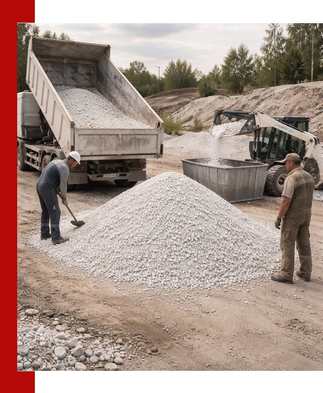 Доставка и продажа белой мраморной крошки в Валуйках