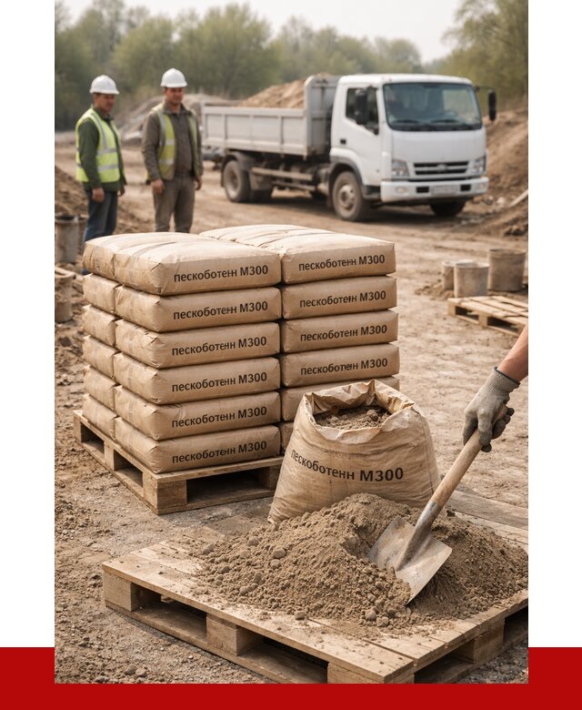 Пескобетон М300 в Валуйках с доставкой от 4950 р. за куб | ПРОНЕРУДВли