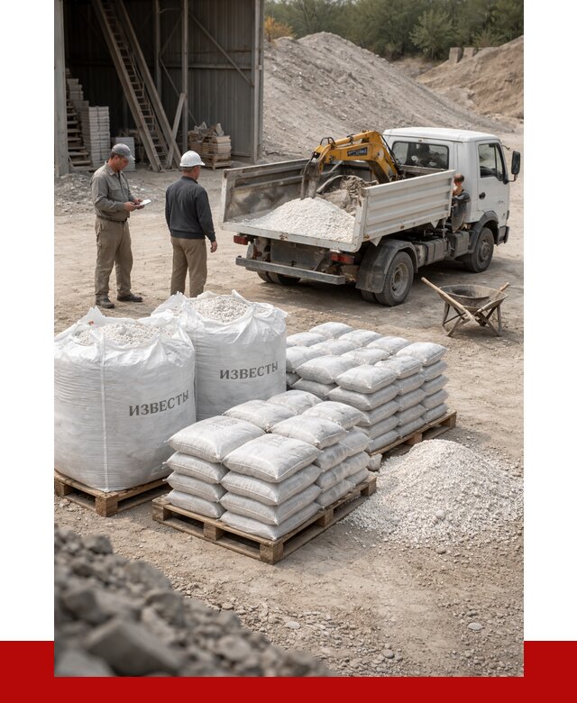 Известь строительная в Валуйках с доставкой от 4471 р. | ПРОНЕРУДВли