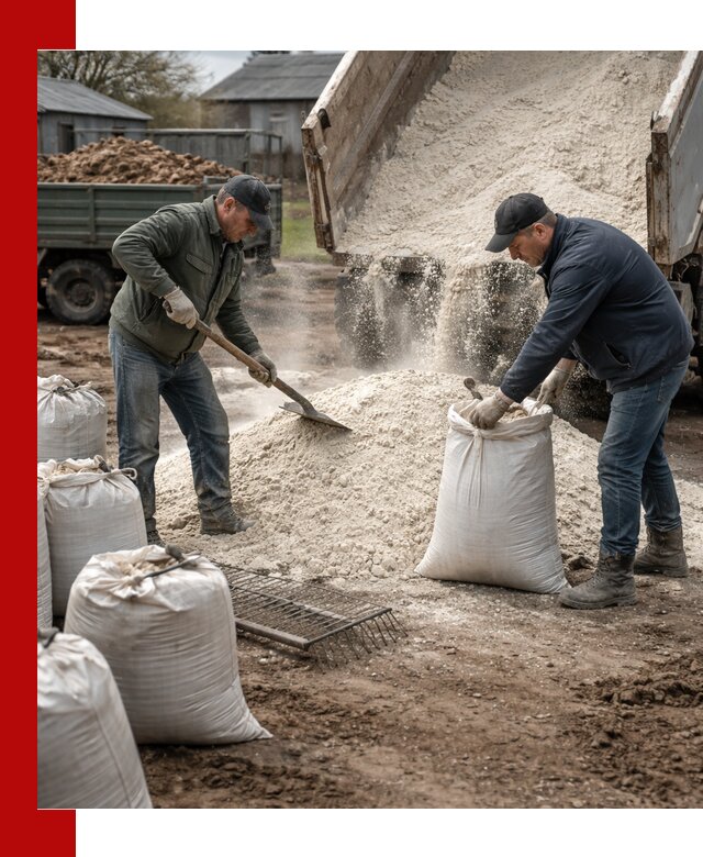 Доставка извести пушонки в Валуйках оптом и мелким оптом