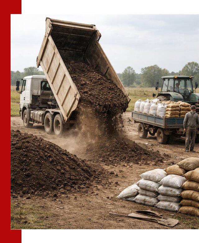 Доставка грунта и удобрений оптом в Валуйках для сельхоз и строительства