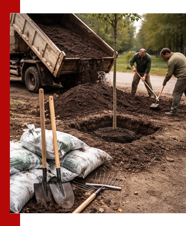 Грунт для посадки деревьев в Валуйках — доставка и подготовка почвы
