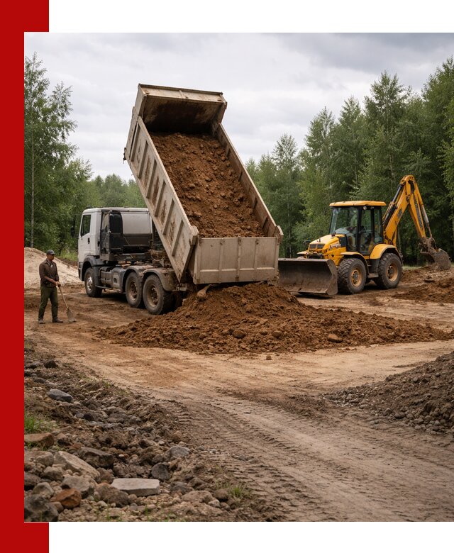 Доставка суглинка самосвалами в Валуйках подсыпка и планировка