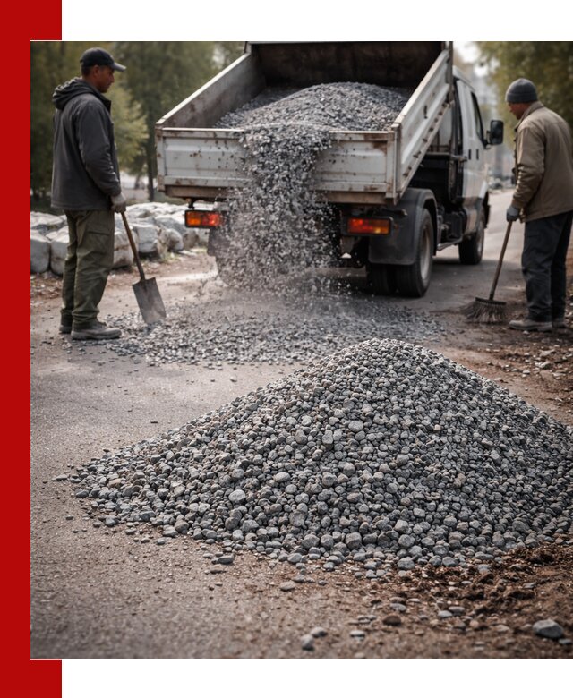 Гранитная крошка для посыпки дорог и тротуаров в Валуйках