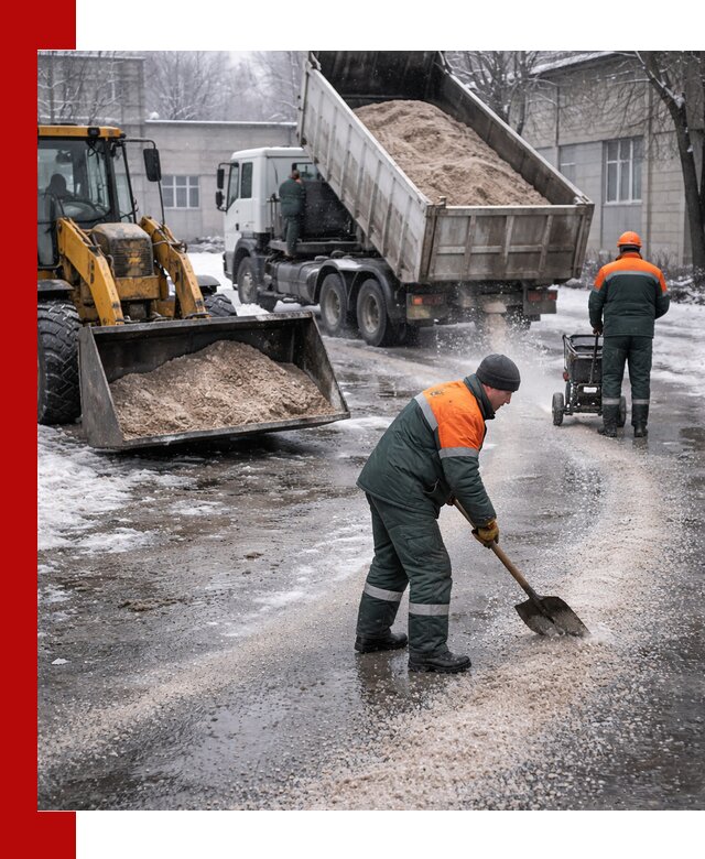 Реагент против гололеда с доставкой и нанесением в Валуйках