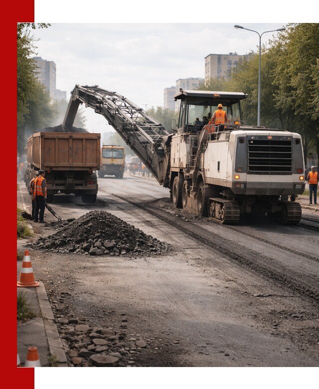 Фрезерованный асфальт в Валуйках — удаление и вывоз старого покрытия
