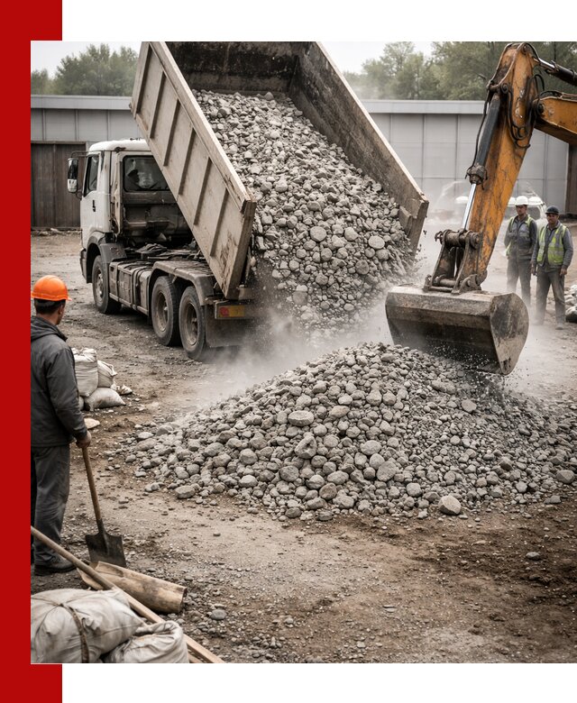 Доставка дробленого бетона в Валуйках оптом и в розницу