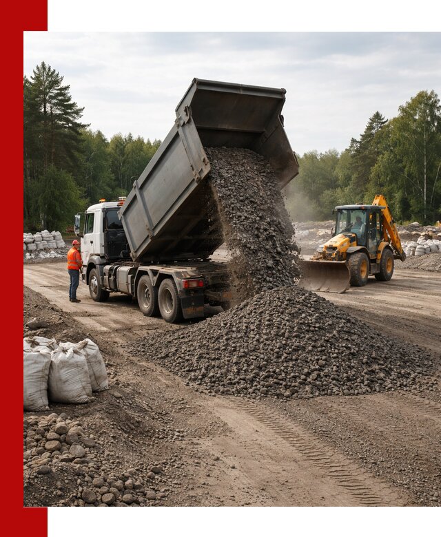 Доставка дробленого асфальта в Валуйках для дорожных работ