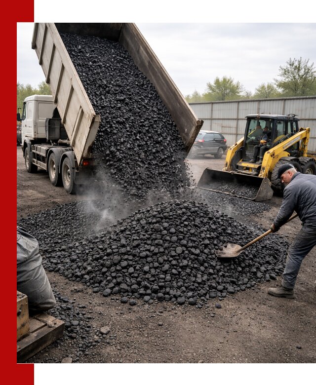 Доставка угля орех в Валуйках оптом и в розницу