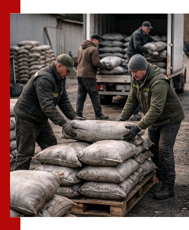 Доставка угля в мешках по выгодным ценам в Валуйках