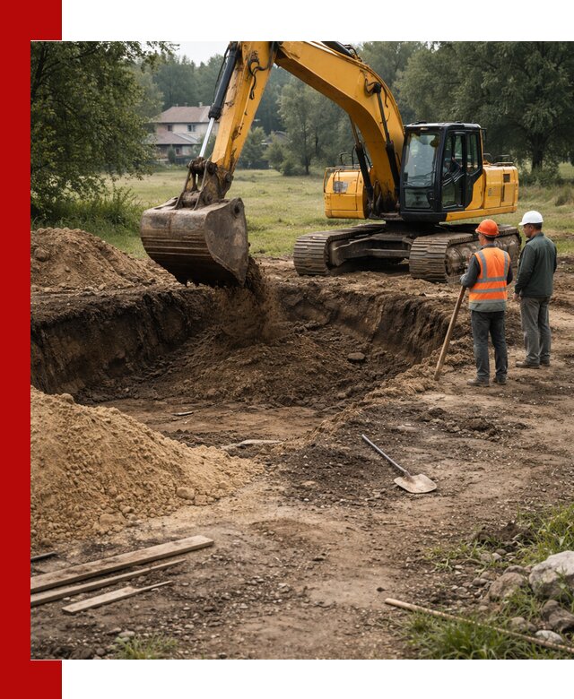 Рытье котлована под фундамент в Валуйках (быстро и недорого)